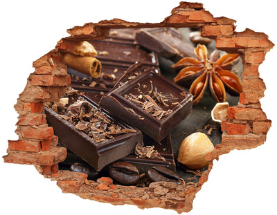 Wandbilder 3D Mauerdurchbruch Schokoladengenuss