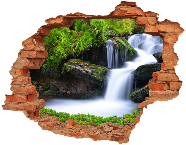 Wandtattoos Loch in der Wand Wasserfall im Wald