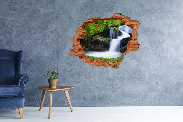 Wandtattoos Loch in der Wand Wasserfall im Wald