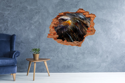 3D Loch Aufkleber Adler in einer zerstörten Mauer