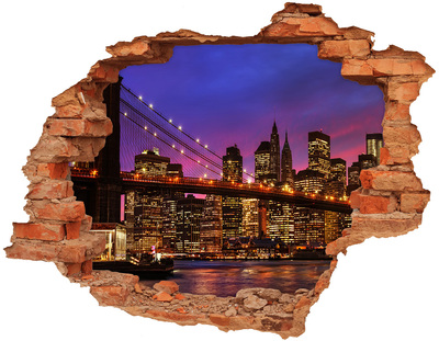 Wandtattoos Loch New Yorker Skyline bei Nacht