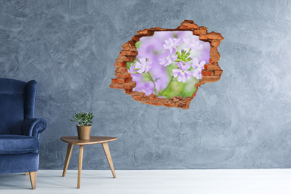 3D Loch Aufkleber Ein Blumenparadies hinter der Mauer