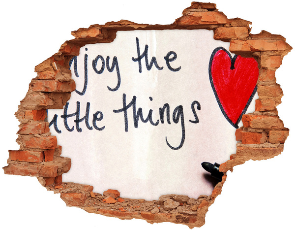 Wandtattoos 3D Optik Loch Eine beschädigte Mauer mit einer Inschrift