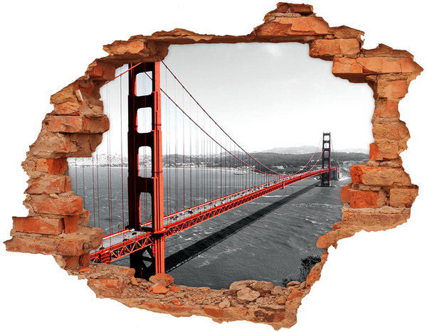 Wandtattoos 3D Optik Loch Golden Gate Bridge in San Francisco