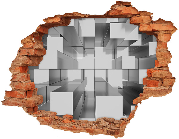 Wandbilder 3D Mauerdurchbruch Raum im Beton