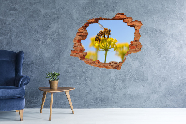 Wandtattoos Loch Eine Biene auf einer Blume