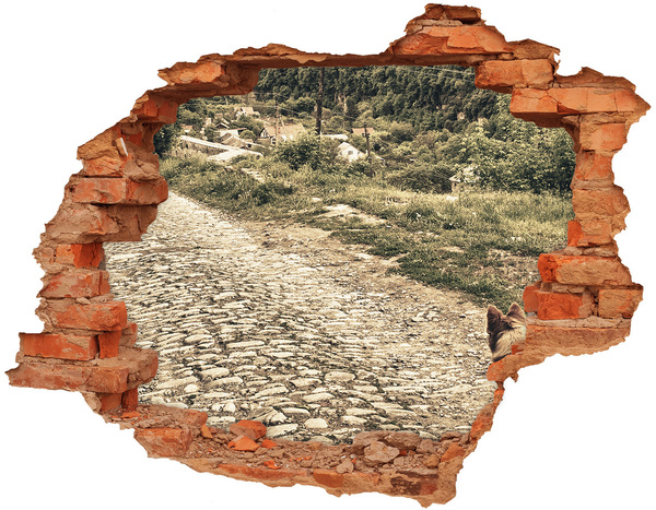 Wandtattoos 3D Optik Loch Eine bezaubernde Landstraße