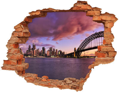 Wandtattoos Loch in der Wand Blick auf Sydney