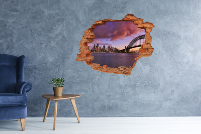 Wandtattoos Loch in der Wand Blick auf Sydney