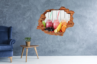 Wandtattoos 3D Optik Loch Frucht-Smoothies in einem kleinen Laden