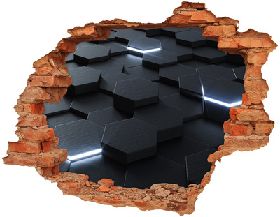 Wandbilder 3D Mauerdurchbruch Moderner Raum hinter den Wänden