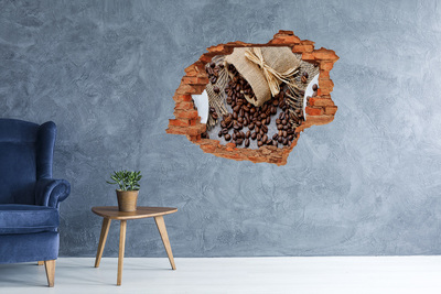 Wandtattoos Loch Kaffee in einer verfallenen Mauer