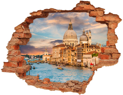 Wandtattoos 3D Optik Loch Venedig bei Sonnenuntergang