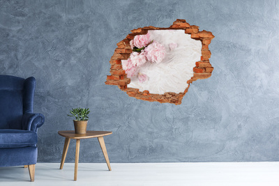 Wandtattoos Loch in der Wand Blumen in einer bröckelnden Mauer