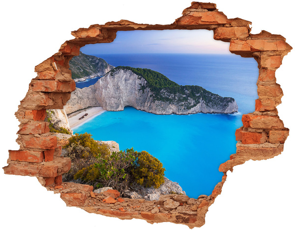 3D Loch Aufkleber Bucht von Zakynthos
