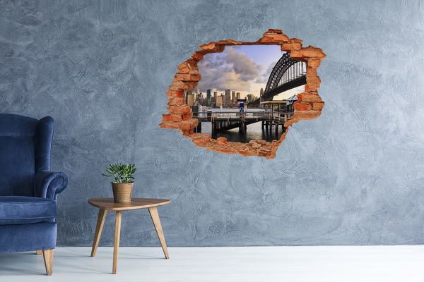 Wandtattoos Loch in der Wand Blick auf Sydney