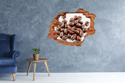 Wandbilder 3D Mauerdurchbruch Kaffee in einer verfallenen Mauer