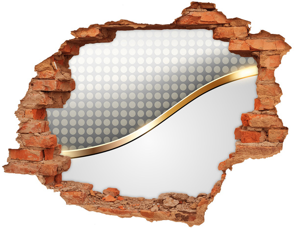 3D Loch Aufkleber Zerbrochene Spiegelwand