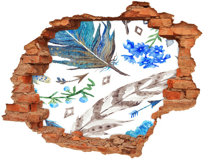 Wandbilder 3D Mauerdurchbruch Eine geheimnisvolle Oase im Dschungel