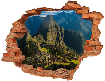 Wandtattoos 3D Optik Loch Inka-Denkmäler in Machu Picchu