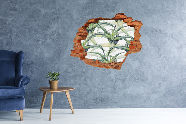 Wandtattoos Loch in der Wand Eine grüne Oase aus Beton