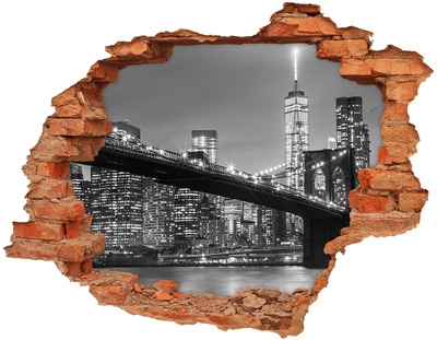 Wandtattoos 3D Optik Loch New Yorker Brücke