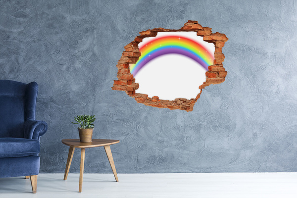 Wandtattoos Loch in der Wand Regenbogenfarbener Lichtleck