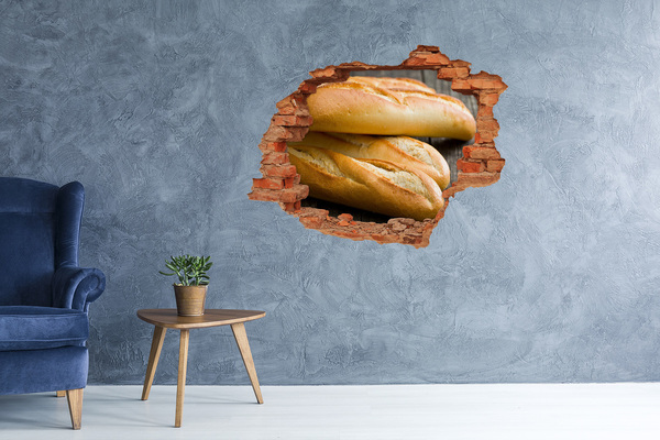 Wandtattoos Loch Frische Baguettes in der Wand