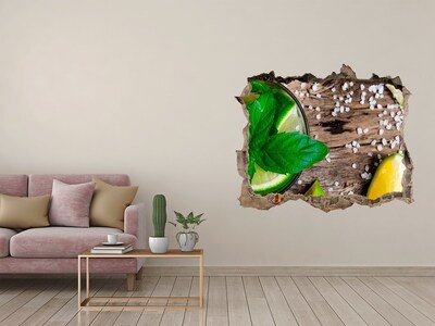 3D Wandtattoos Loch in der Wand Ein erfrischender Cocktail mit Limette