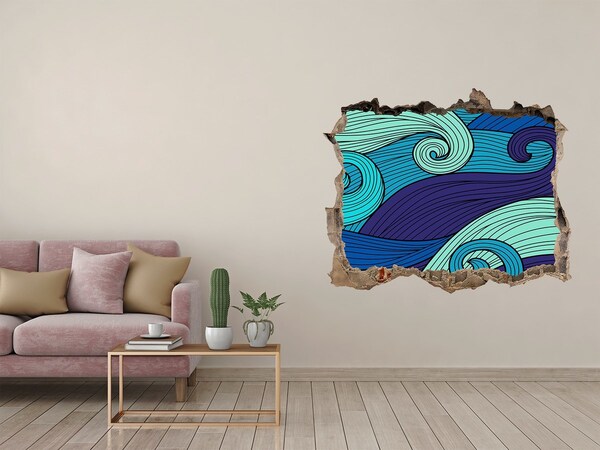 3D Wandtattoos Loch in der Wand Wellen im Ozean