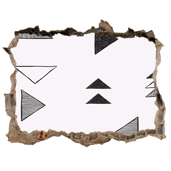 Wandfolien Loch in der Wand Geometrische Muster an der Wand