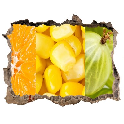 Wandtattoos Mauerdurchbruch Fruchtwandbild in einem Loch in der Wand