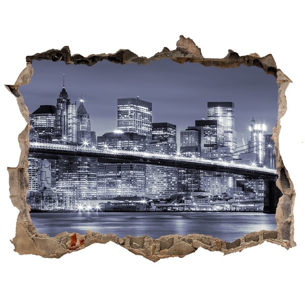 3D Wandsticker Loch New York bei Nacht