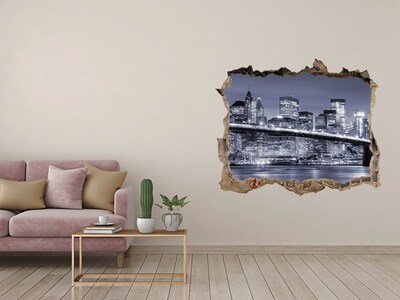 3D Wandsticker Loch New York bei Nacht