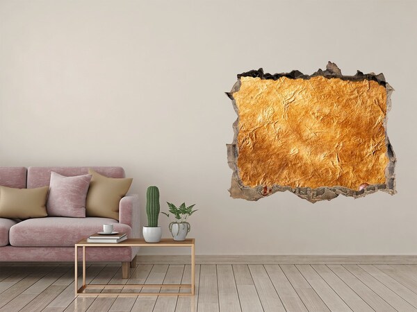 3D Wandtattoos Loch in der Wand Goldenes Loch in der Wand