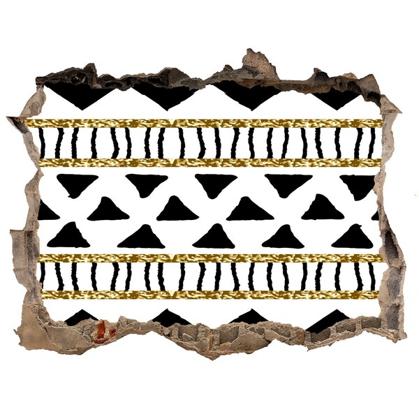 3D Wandsticker Loch Stilisiertes Loch in der Wand