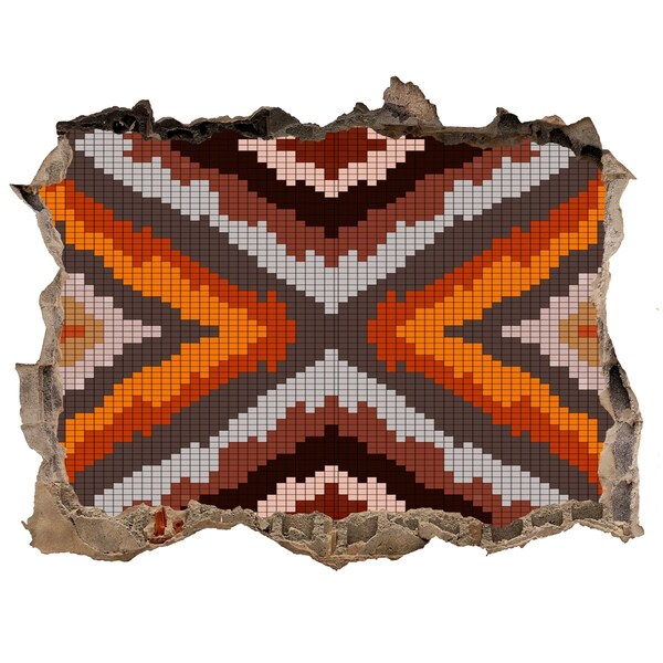 Wandtattoos Loch Mosaikmuster in Erdtönen