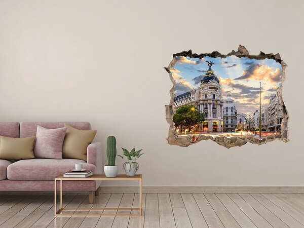 Wandfolien Loch in der Wand Der Charme Madrids bei Sonnenuntergang