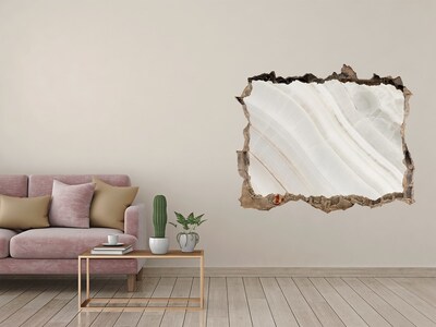 Wandfolien Loch in der Wand Steinriss mit Alabaster
