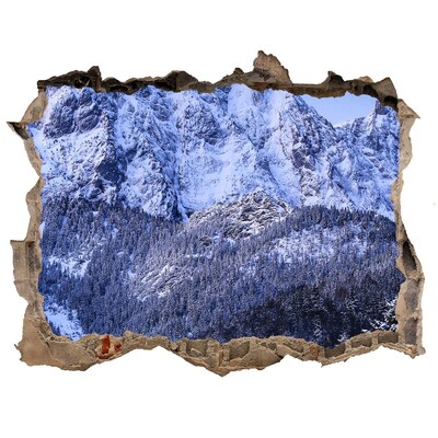 Wandtattoos Mauerdurchbruch Berglandschaft im Winter
