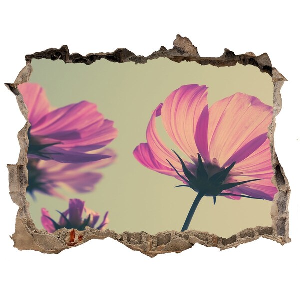 3D Wandtattoos Loch in der Wand Blumen durch ein Loch in der Wand
