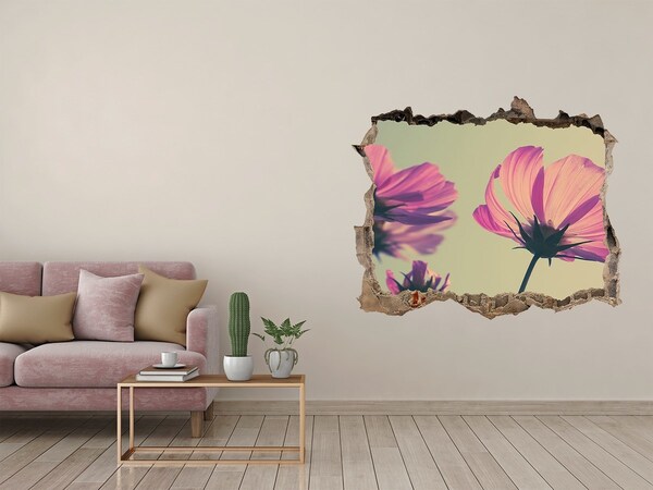3D Wandtattoos Loch in der Wand Blumen durch ein Loch in der Wand