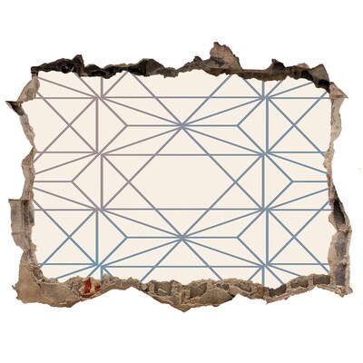 Wandtattoos Loch Geometrisches Muster durch ein Loch in der Wand