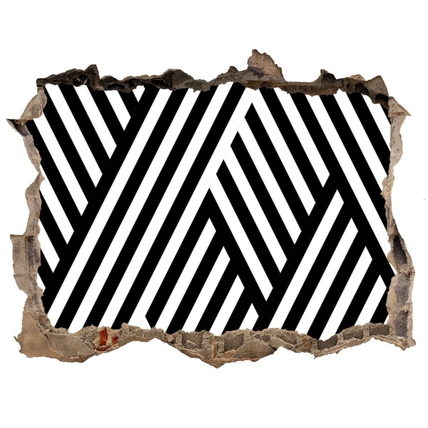 3D Wandtattoos Loch in der Wand Geometrische Muster in einem Loch in der Wand