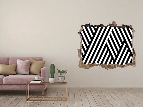 3D Wandtattoos Loch in der Wand Geometrische Muster in einem Loch in der Wand