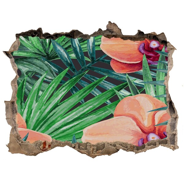Wandtattoos Mauerdurchbruch Ein Blumenparadies in den Tropen