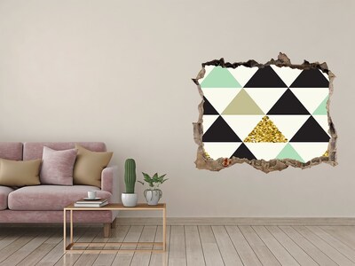 3D Wandsticker Loch Geometrische Muster an der Wand