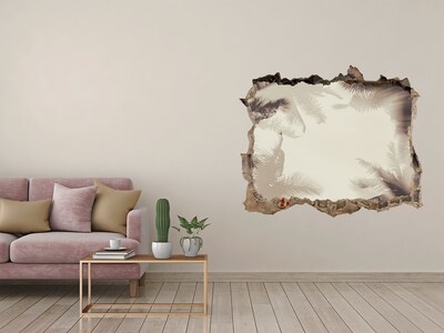 3D Wandtattoos Loch in der Wand Tropische Oase hinter der Mauer