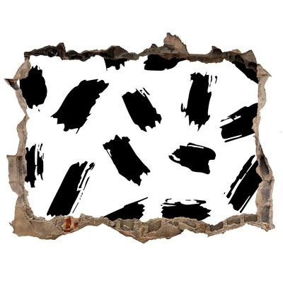 Wandtattoos Mauerdurchbruch Eine beschädigte Wand mit abstrakten Streifen