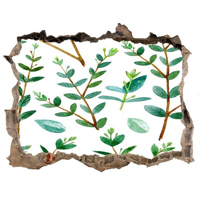 Wandtattoos Mauerdurchbruch Grüner Garten aus Beton